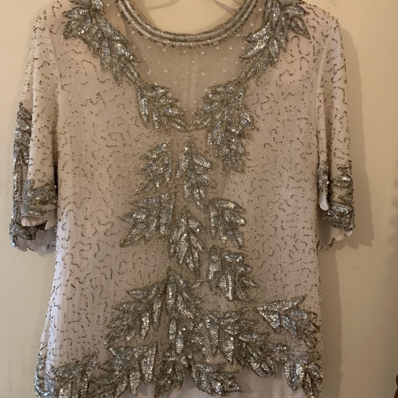 COPY - Vintage Beaded Evening Blouse - Picture 1 of 4